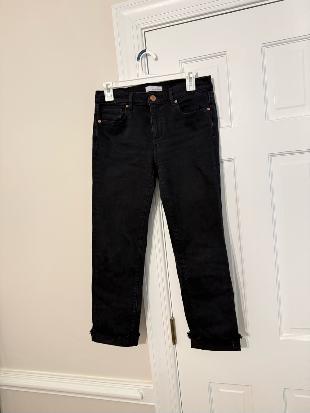 Loft Women’s Black High-Rise Straight Jeans